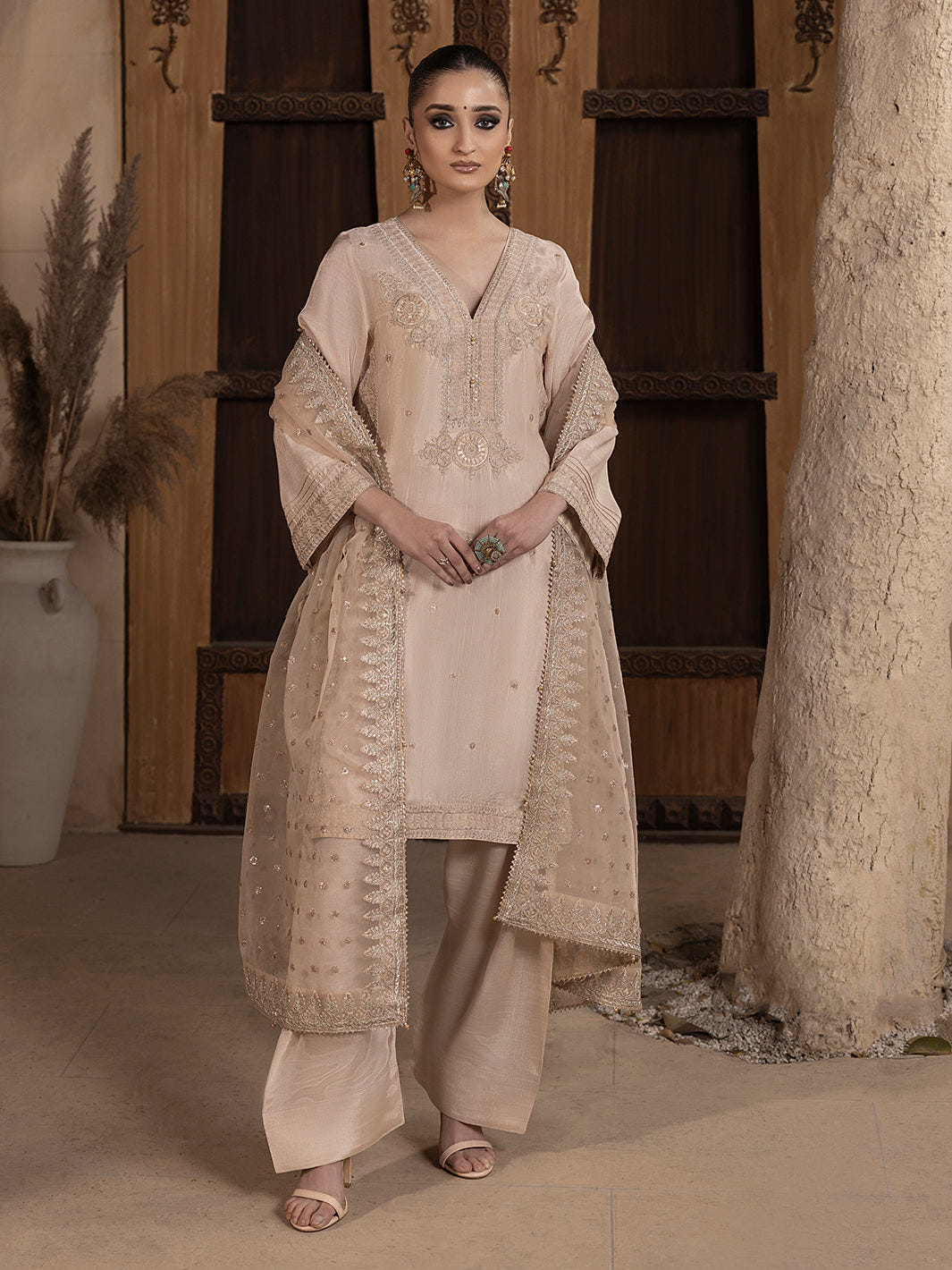 Hem Stitch | Raw Silk Edit 25 |Janan -  Hemstitch Ladies Clothes - Original Designer Dress - House of Maryam