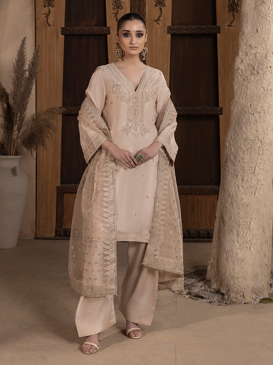 Hem Stitch | Raw Silk Edit 25 |Janan -  Hemstitch Ladies Clothes - Original Designer Dress - House of Maryam