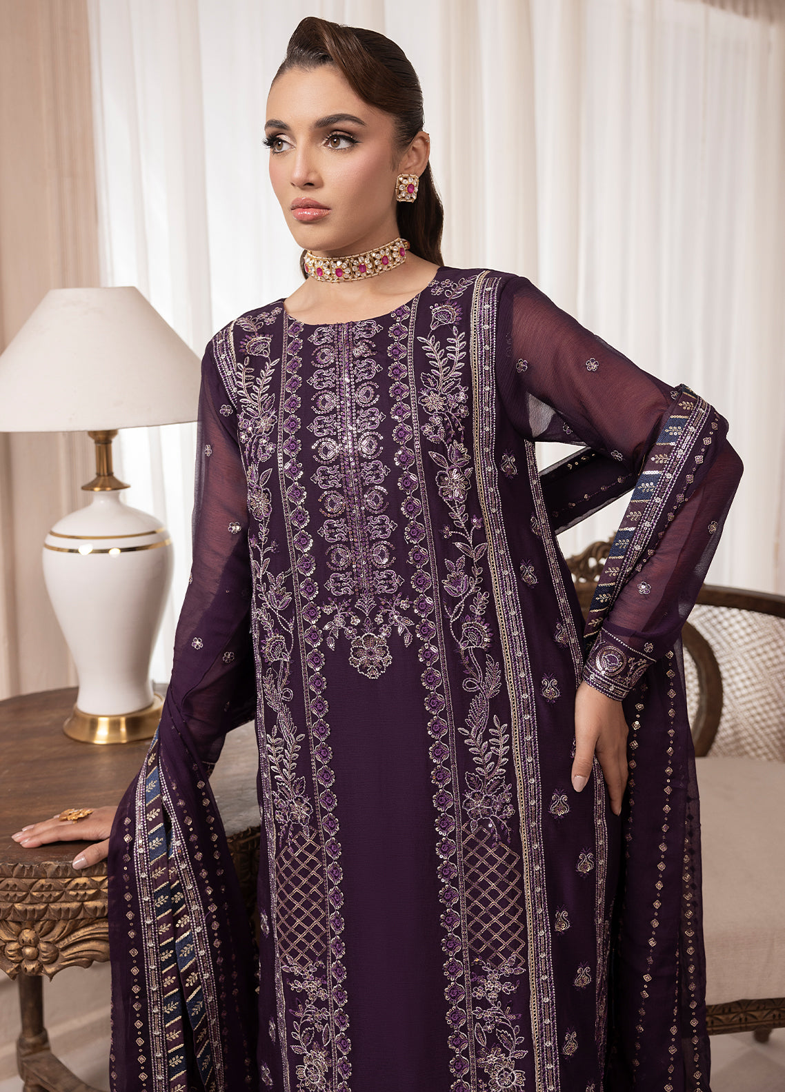 Sahane | Elyssa Festive Chiffon | CT-19006 Mure - ELYSSA -  Sahane Ladies Clothes - Original Designer Dress - House of Maryam