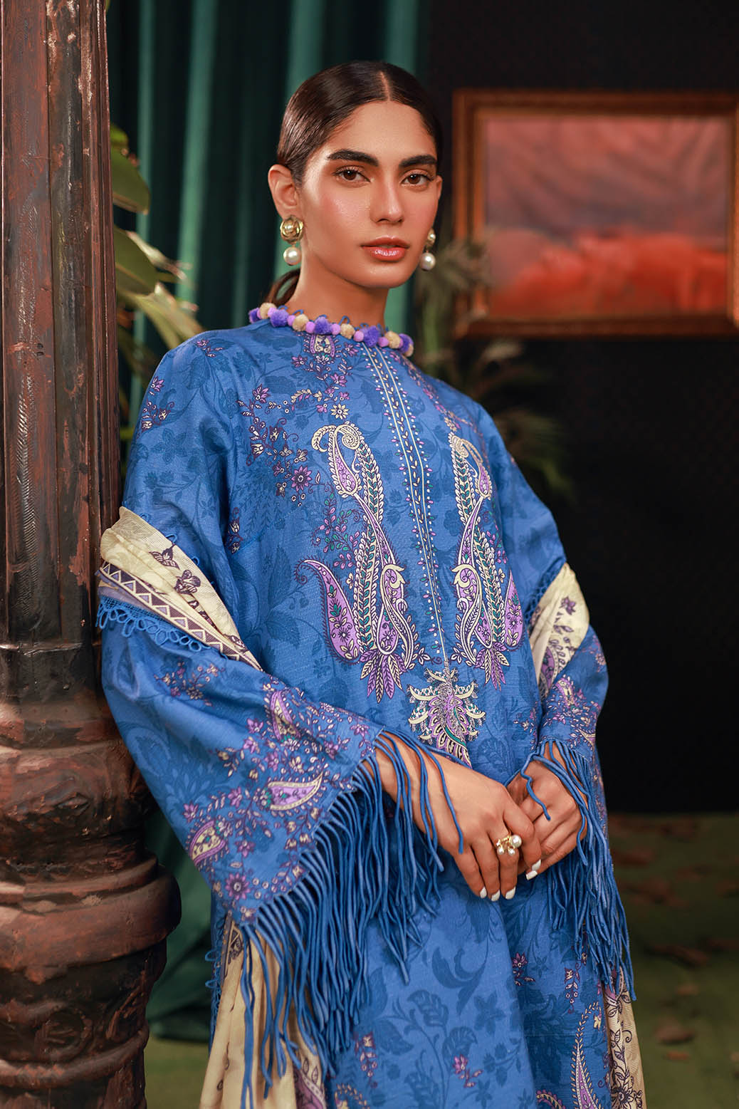 Bonanza Satrangi | Dusty Frost 3 Pc (2W24P3P146) -  Bonanza Satrangi Unstitched - Original Designer Dress - House of Maryam