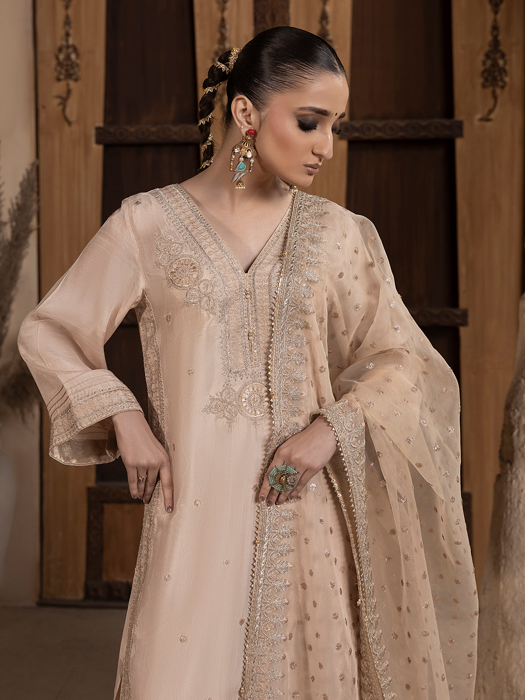 Hem Stitch | Raw Silk Edit 25 |Janan -  Hemstitch Ladies Clothes - Original Designer Dress - House of Maryam