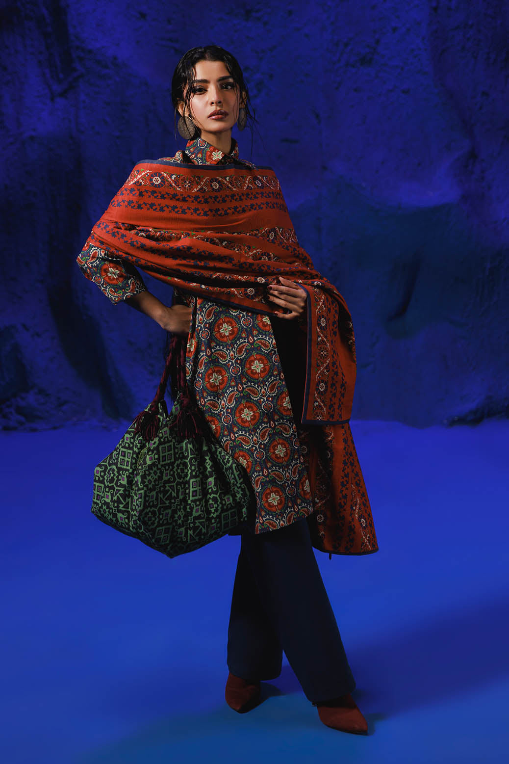 Bonanza Satrangi | Poseidon 3 Pc (1W24P3P250) -  Bonanza Satrangi Unstitched - Original Designer Dress - House of Maryam