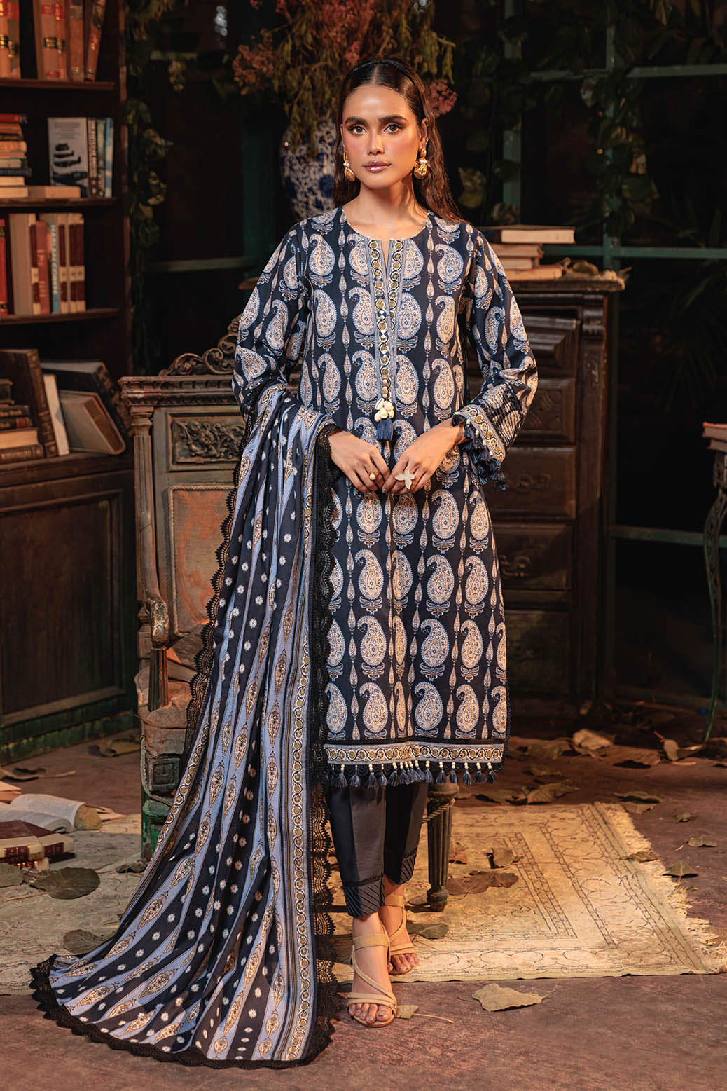 Bonanza Satrangi | Blooming 3 Pc (2W24P3P077) -  Bonanza Satrangi Unstitched - Original Designer Dress - House of Maryam