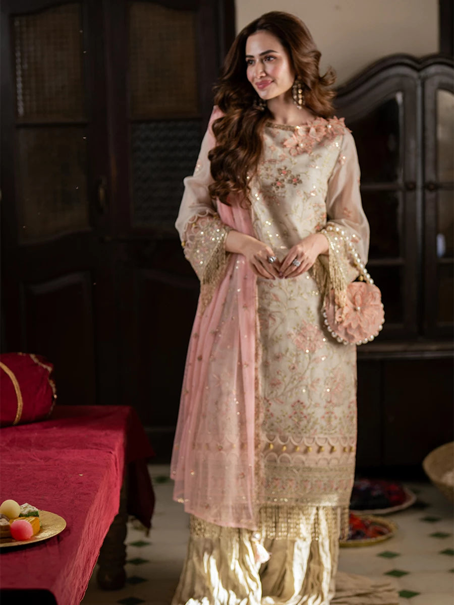 Salitex | Signature Festive Chiffon | SUNW6NO033UT -  Salitex Ladies Clothes - Original Designer Dress - House of Maryam