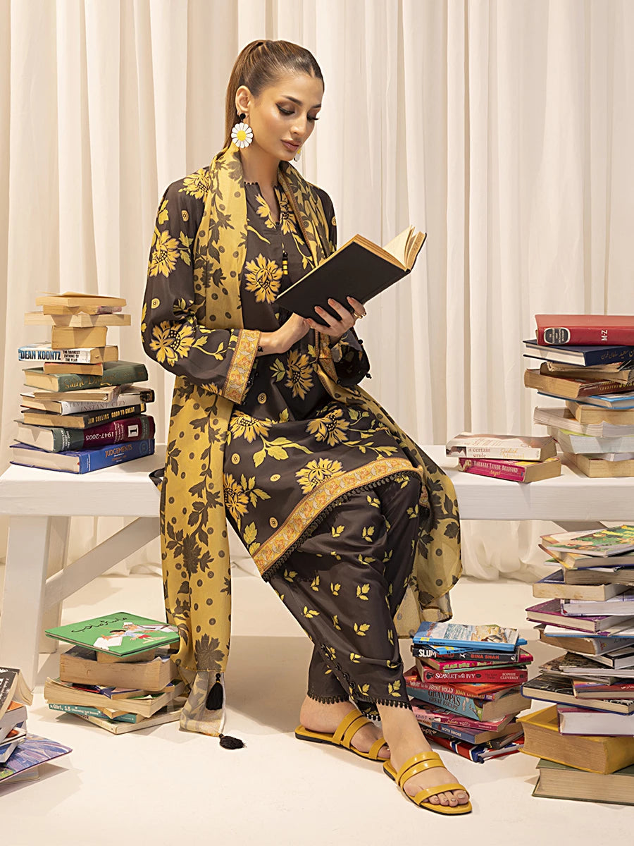 Salitex | Sibel Printed Lawn Silk | ST-02 -  Salitex Ladies Clothes - Original Designer Dress - House of Maryam