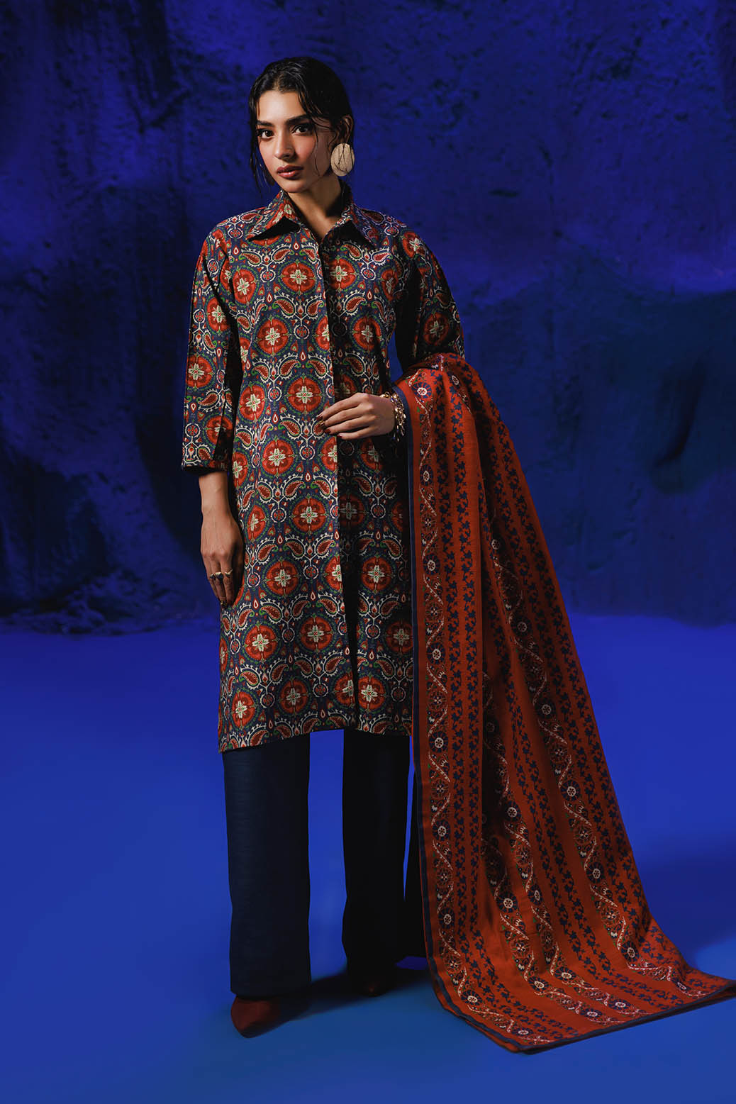 Bonanza Satrangi | Poseidon 3 Pc (1W24P3P250) -  Bonanza Satrangi Unstitched - Original Designer Dress - House of Maryam