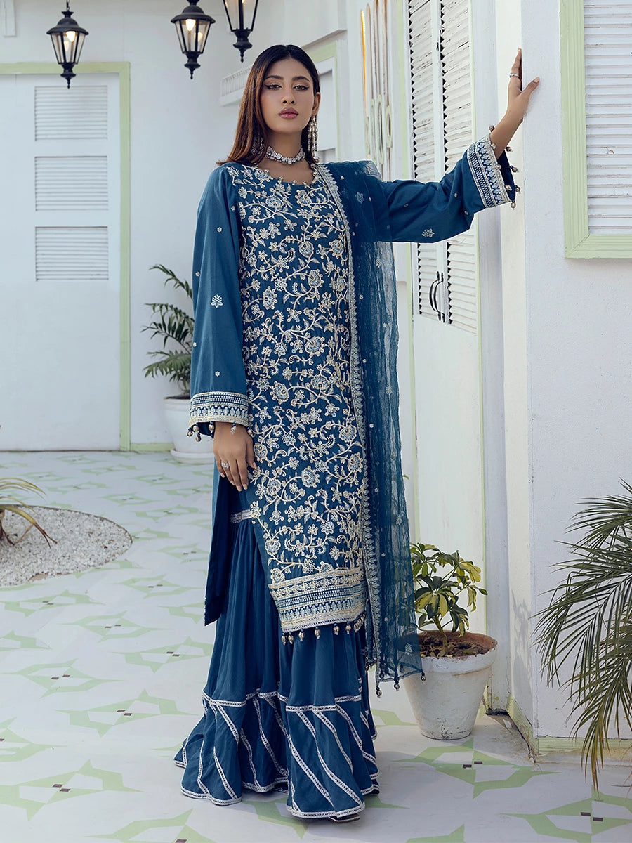Salitex | Signature Festive Chiffon | SUNW6NO002UT -  Salitex Ladies Clothes - Original Designer Dress - House of Maryam