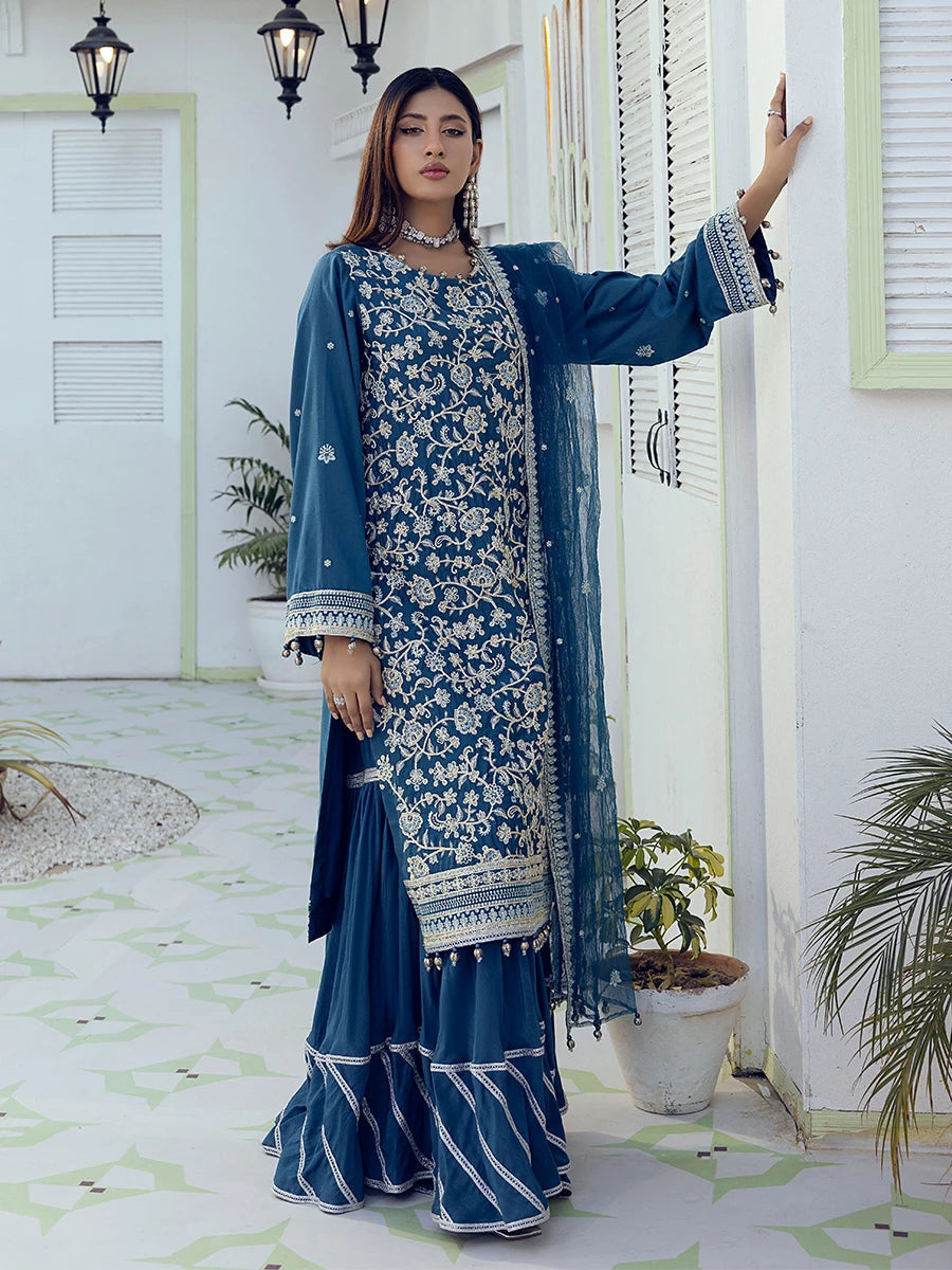 Salitex | Signature Festive Chiffon | SUNW6NO002UT -  Salitex Ladies Clothes - Original Designer Dress - House of Maryam