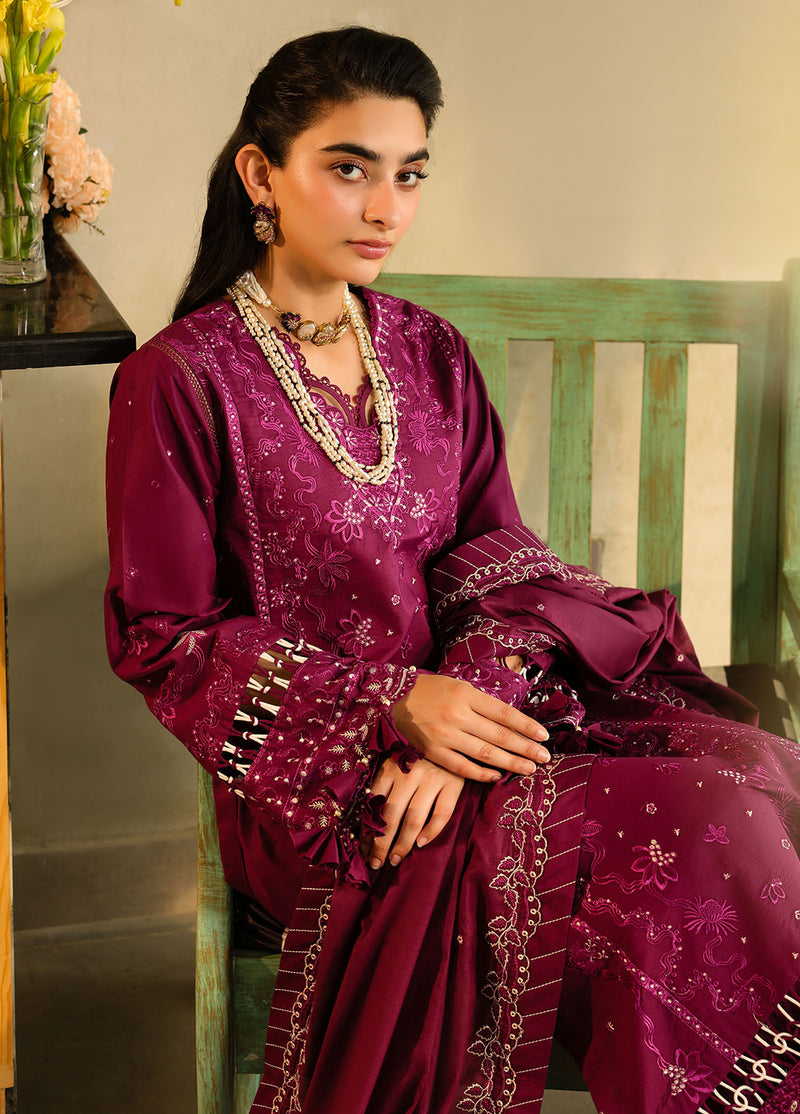 Sahane | In Laws in Lawn Eid Edit |  CT-21002 Berry -  Sahane Ladies Clothes - Original Designer Dress - House of Maryam