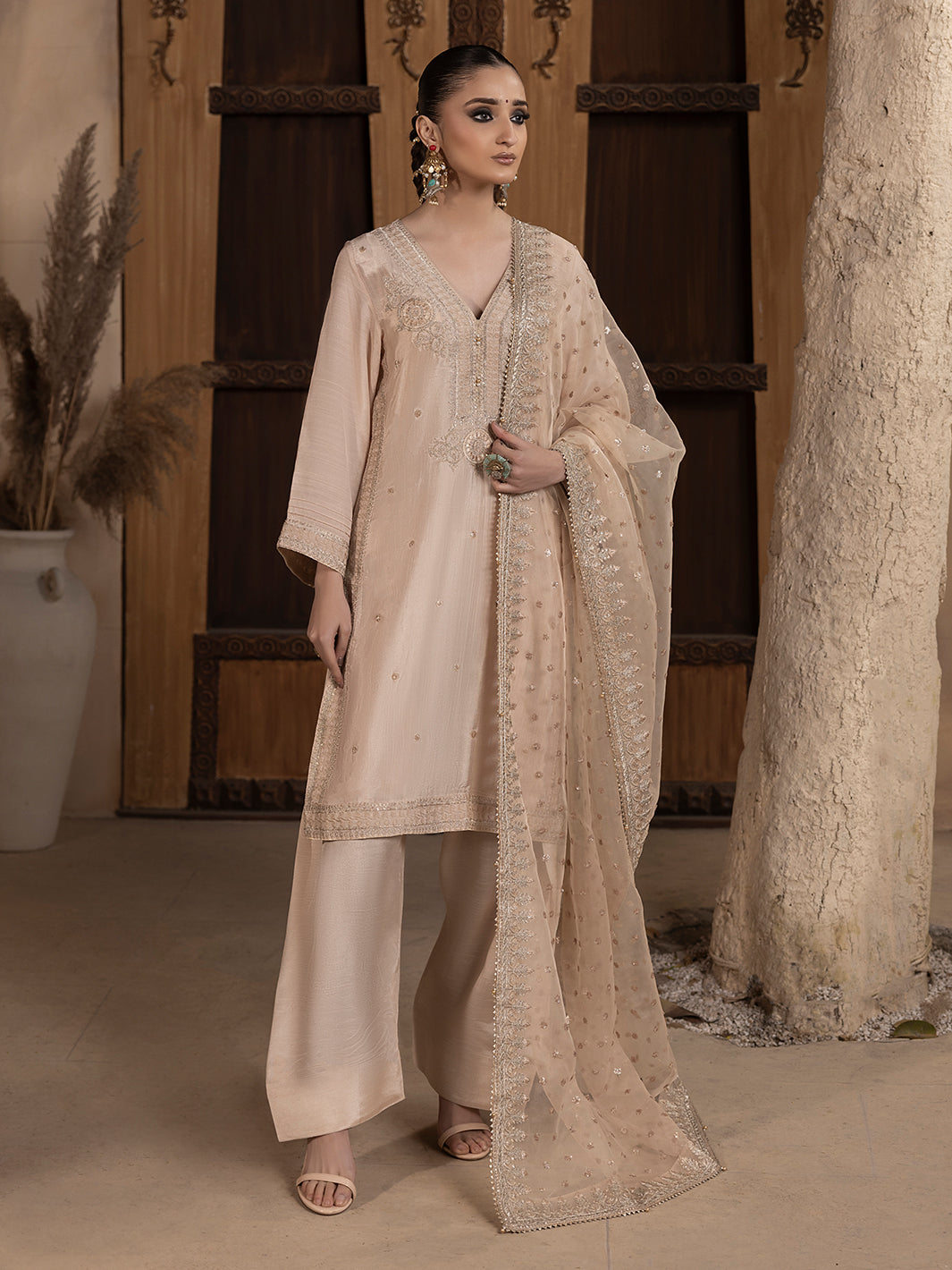 Hem Stitch | Raw Silk Edit 25 |Janan -  Hemstitch Ladies Clothes - Original Designer Dress - House of Maryam