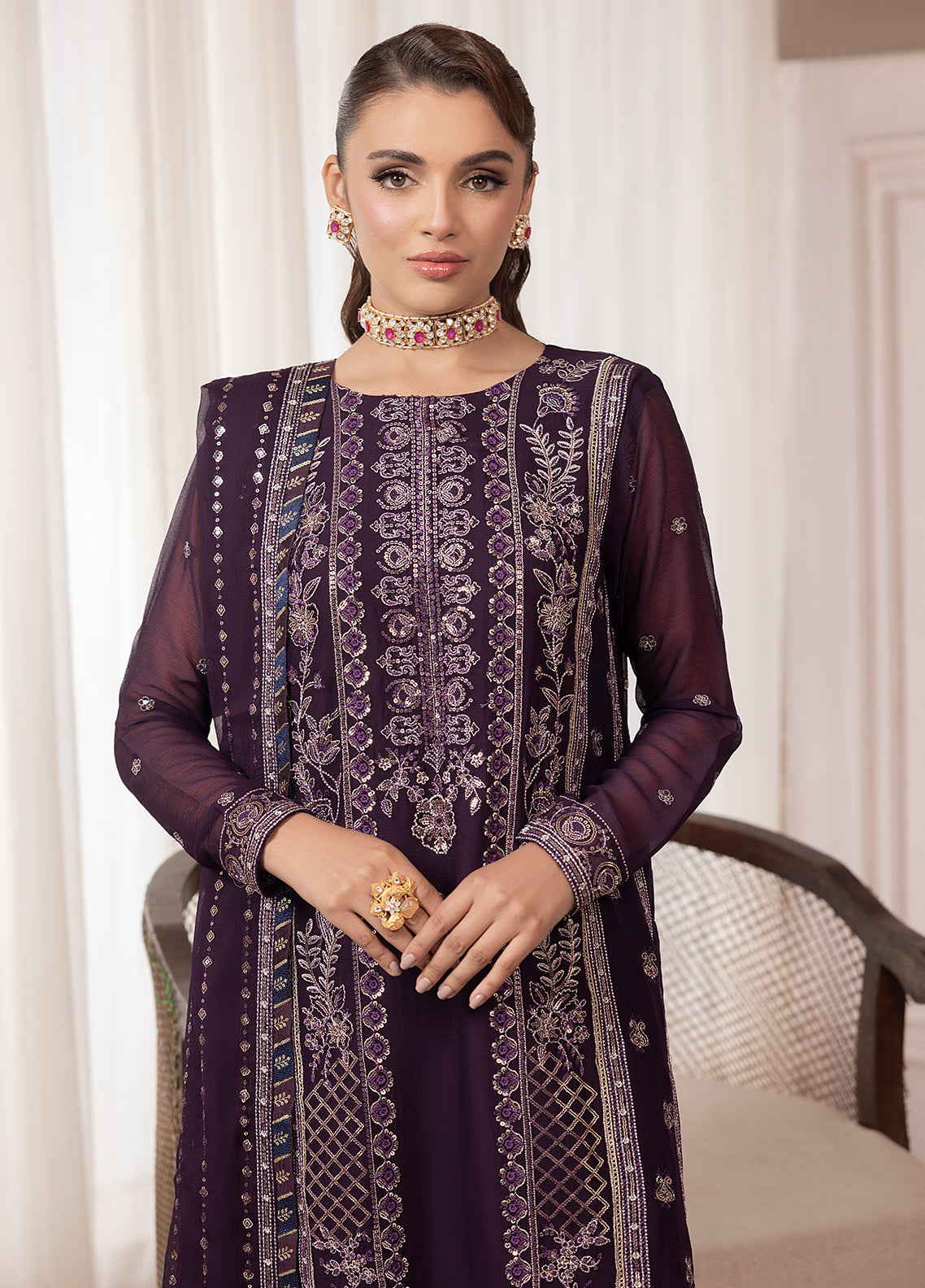 Sahane | Elyssa Festive Chiffon | CT-19006 Mure - ELYSSA -  Sahane Ladies Clothes - Original Designer Dress - House of Maryam