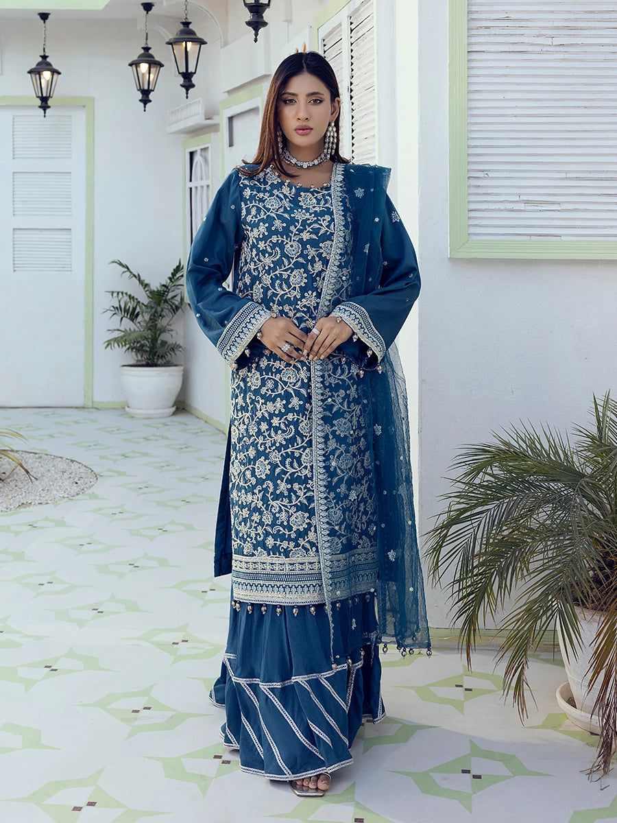 Salitex | Signature Festive Chiffon | SUNW6NO002UT -  Salitex Ladies Clothes - Original Designer Dress - House of Maryam