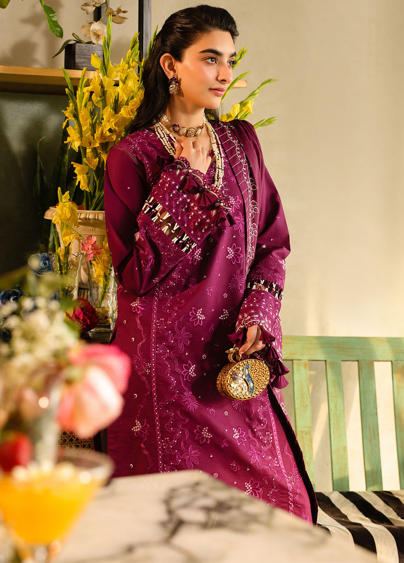 Sahane | In Laws in Lawn Eid Edit |  CT-21002 Berry -  Sahane Ladies Clothes - Original Designer Dress - House of Maryam