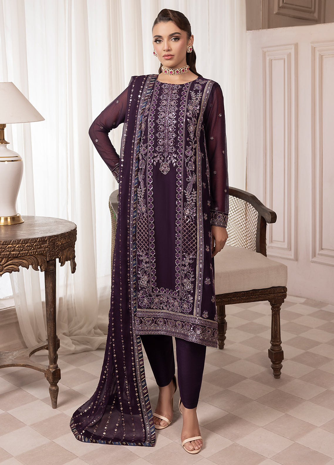 Sahane | Elyssa Festive Chiffon | CT-19006 Mure - ELYSSA -  Sahane Ladies Clothes - Original Designer Dress - House of Maryam