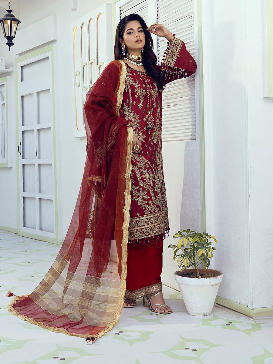 Salitex | Signature Festive Chiffon | SUNW6NO008UT -  Salitex Ladies Clothes - Original Designer Dress - House of Maryam