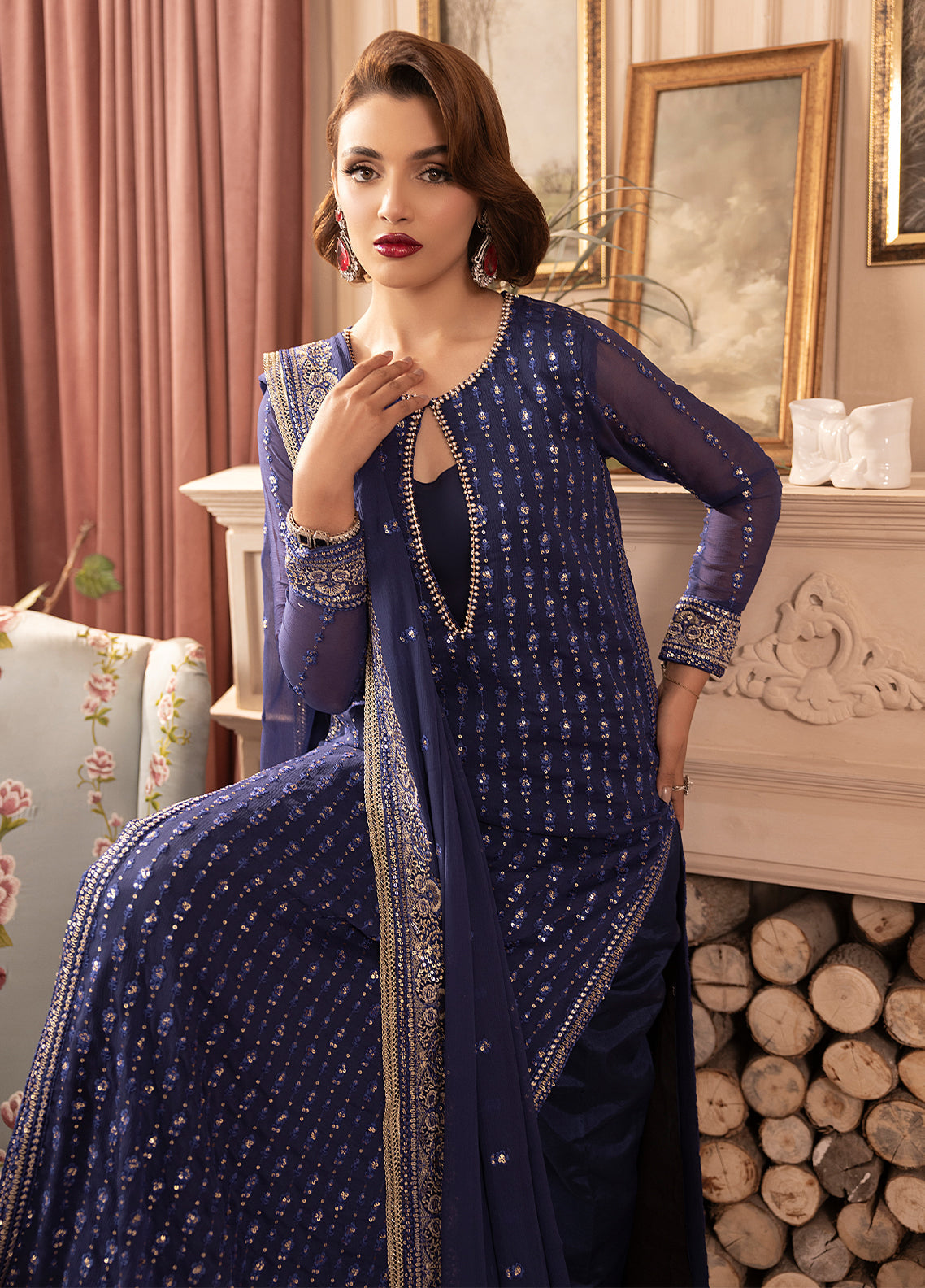 Sahane | Elyssa Festive Chiffon | CT-19002 Elle - ELYSSA -  Sahane Ladies Clothes - Original Designer Dress - House of Maryam