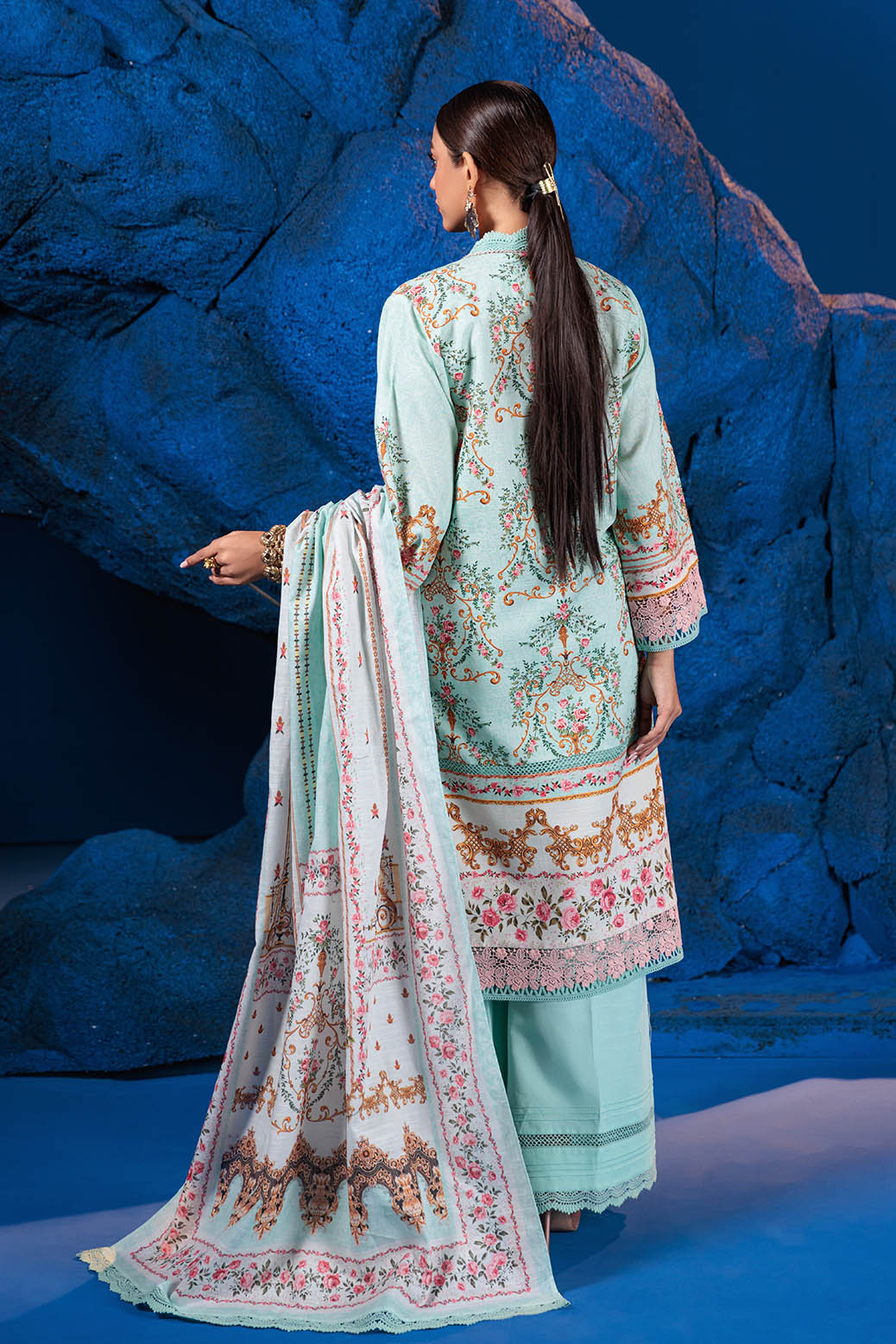 Bonanza Satrangi | Water Lily 3 Pc (1W24P3P120) -  Bonanza Satrangi Unstitched - Original Designer Dress - House of Maryam