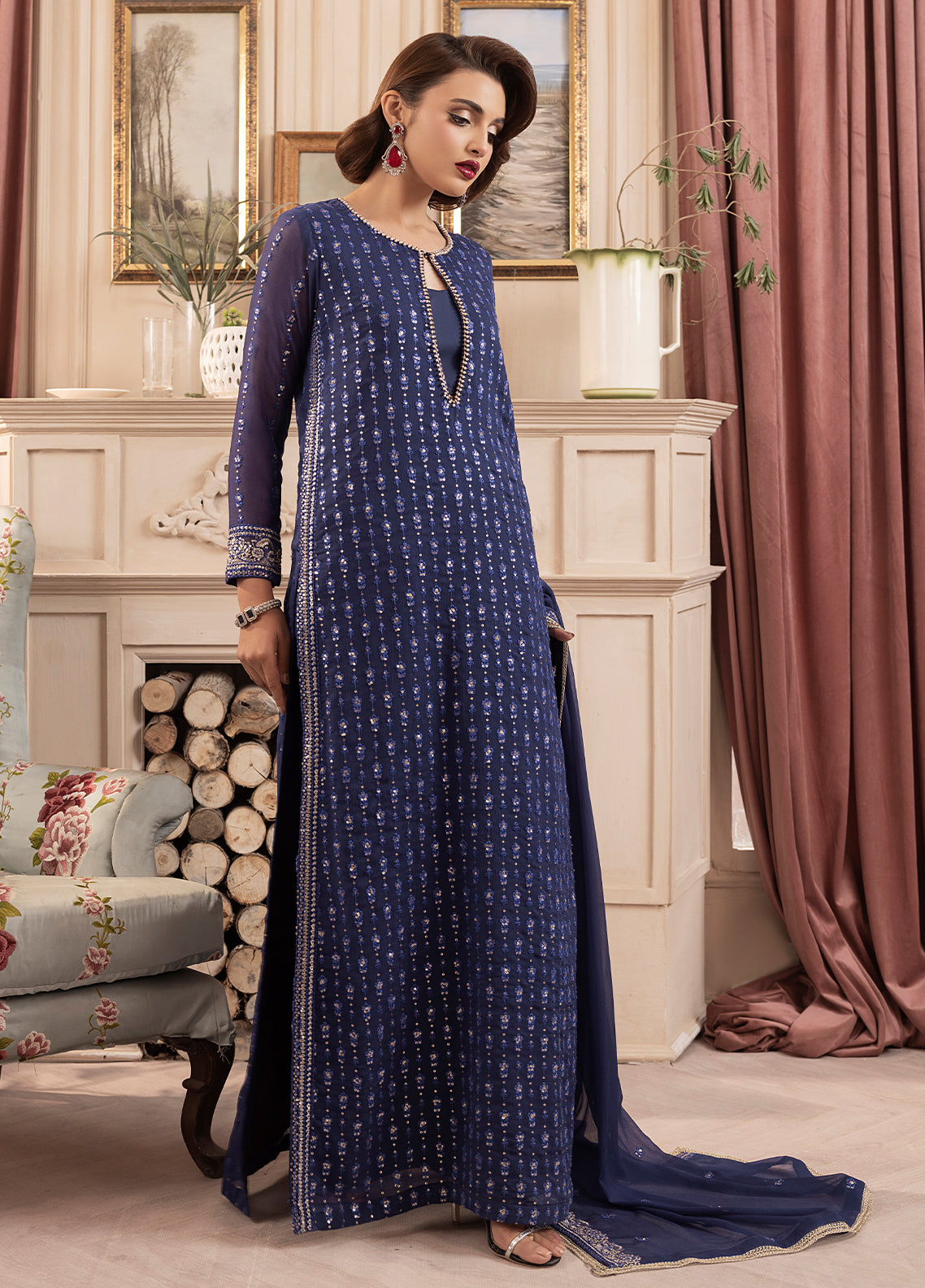 Sahane | Elyssa Festive Chiffon | CT-19002 Elle - ELYSSA -  Sahane Ladies Clothes -  House of Maryam