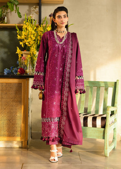 Sahane | In Laws in Lawn Eid Edit |  CT-21002 Berry -  Sahane Ladies Clothes - Original Designer Dress - House of Maryam