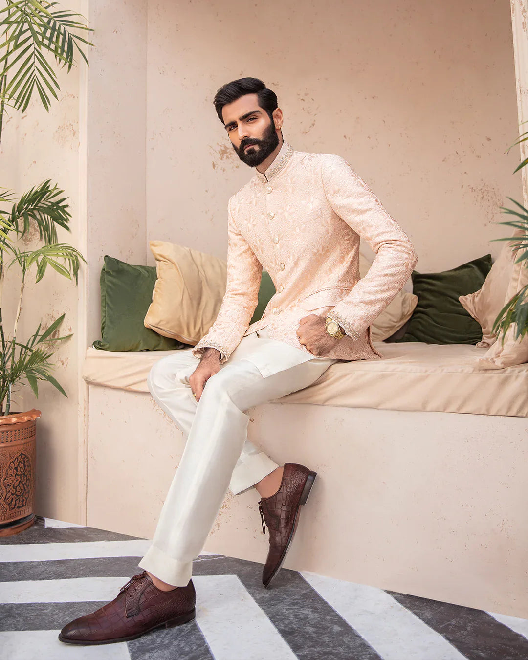 Pakistani Menswear | FSQ-Demir by Designer House of Maryam Ltd. - House of Maryam - Pakistani Designer Ethnic Wear in {{ shop.shopifyCountryName }}