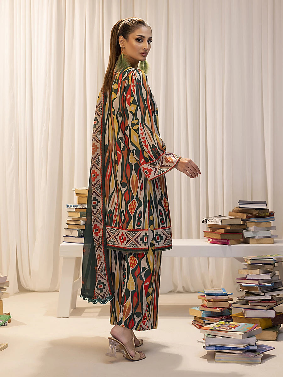 Salitex | Sibel Printed Lawn Silk | ST-05 -  Salitex Ladies Clothes - Original Designer Dress - House of Maryam