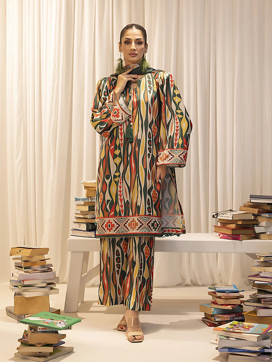 Salitex | Sibel Printed Lawn Silk | ST-05 -  Salitex Ladies Clothes - Original Designer Dress - House of Maryam