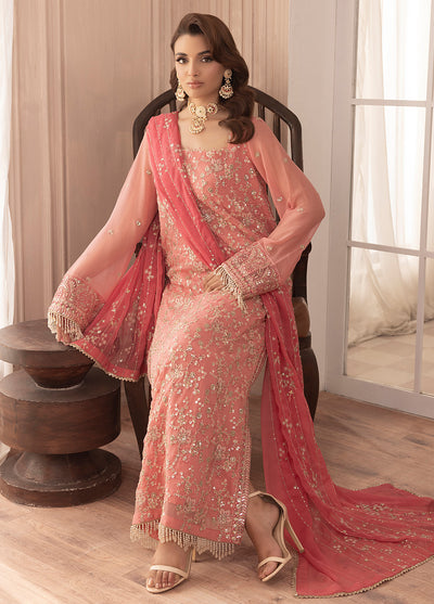 Sahane | Elyssa Festive Chiffon | CT-19003 Rosa - ELYSSA -  Sahane Ladies Clothes - Original Designer Dress - House of Maryam