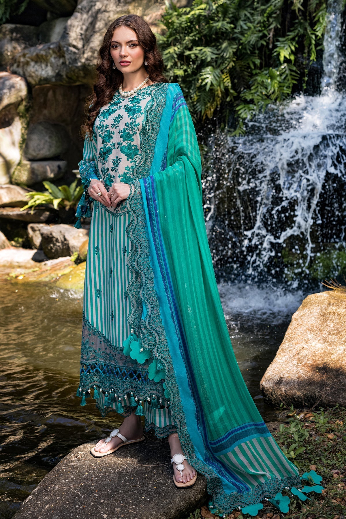 Charizma | Naranji Lawn | CN5-01 -  Charizma Ladies Clothes - Original Designer Dress - House of Maryam