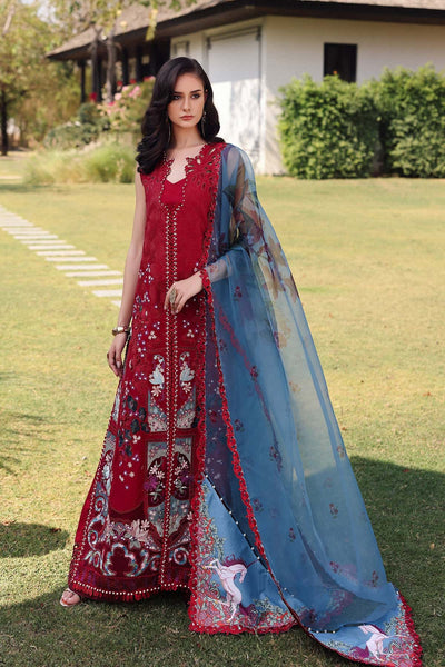 Afrozeh Glacis maroon embroidered lawn suit, photo 6