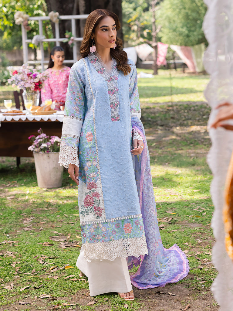 Rajbari | Schiffli Printkari Exclusive | Schiffli Printkari - 04 -  Rajbari Ladies Clothes - Original Designer Dress - House of Maryam