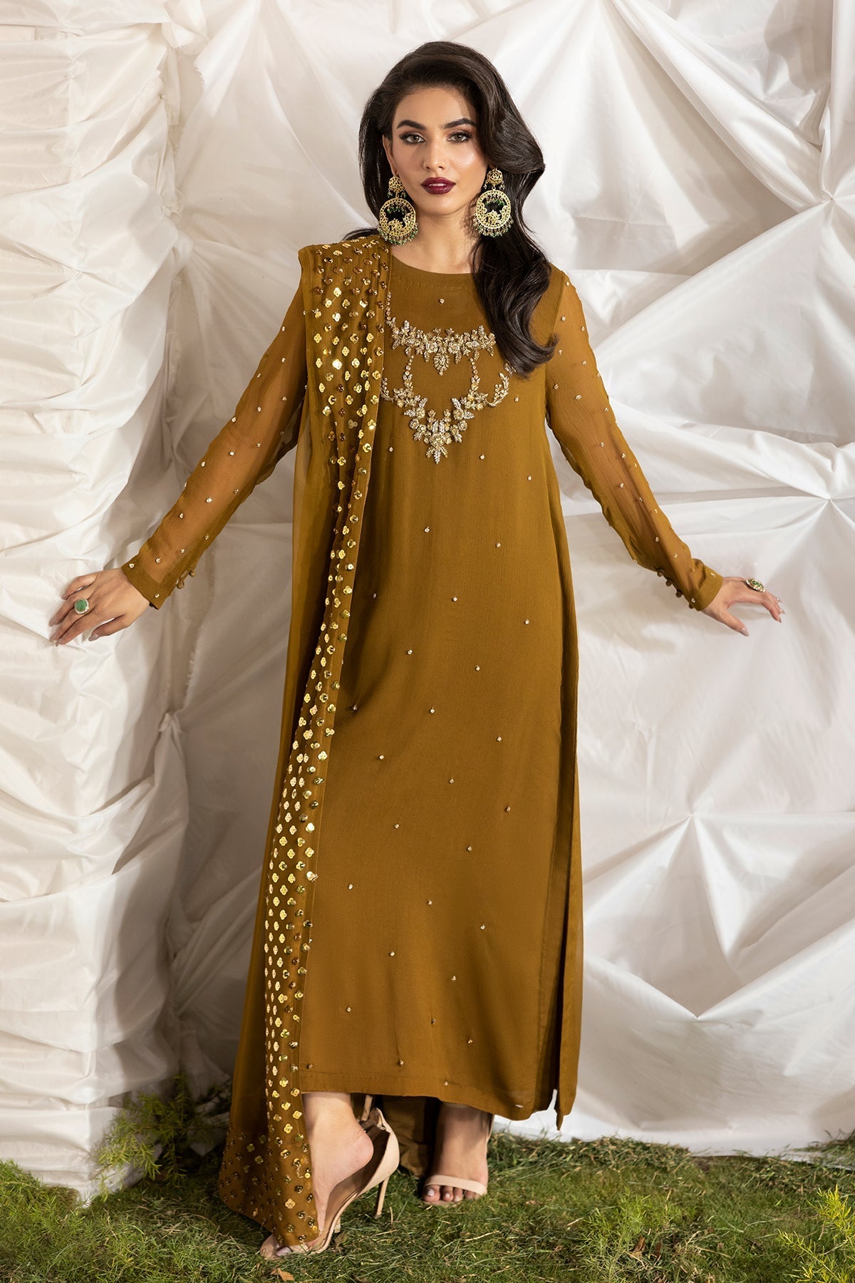 Charizma | Fumee Luxury Chiffon | CMA-5-046A -  Charizma Ladies Clothes - Original Designer Dress - House of Maryam