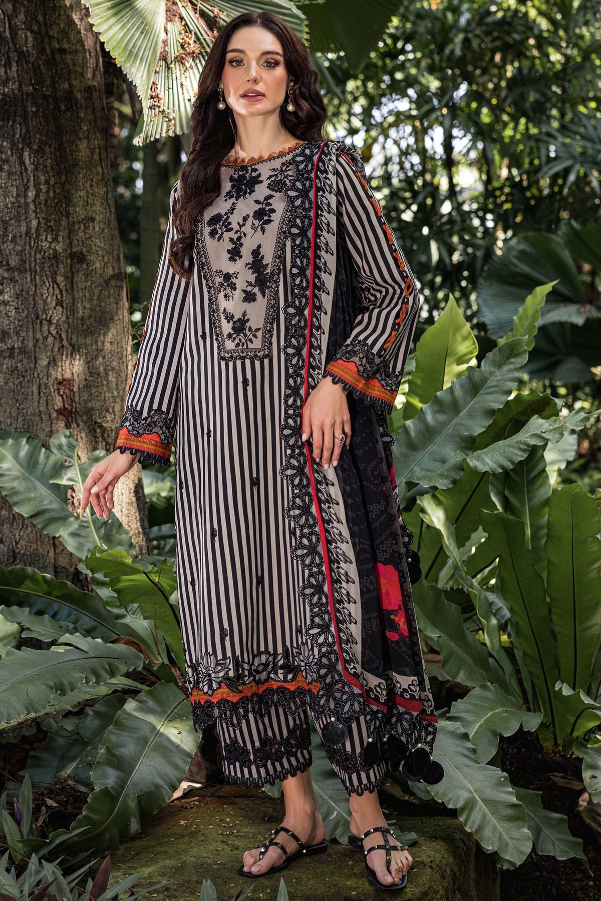 Charizma | Naranji Lawn | CN5-03 -  Charizma Ladies Clothes - Original Designer Dress - House of Maryam