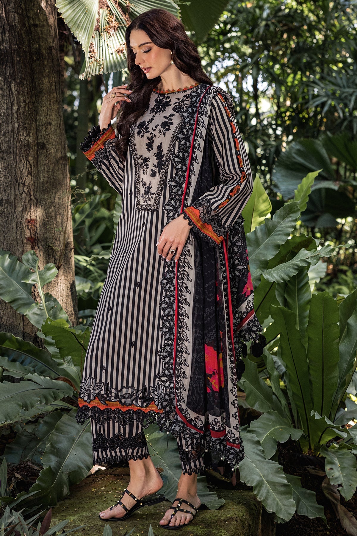 Charizma | Naranji Lawn | CN5-03 -  Charizma Ladies Clothes - Original Designer Dress - House of Maryam