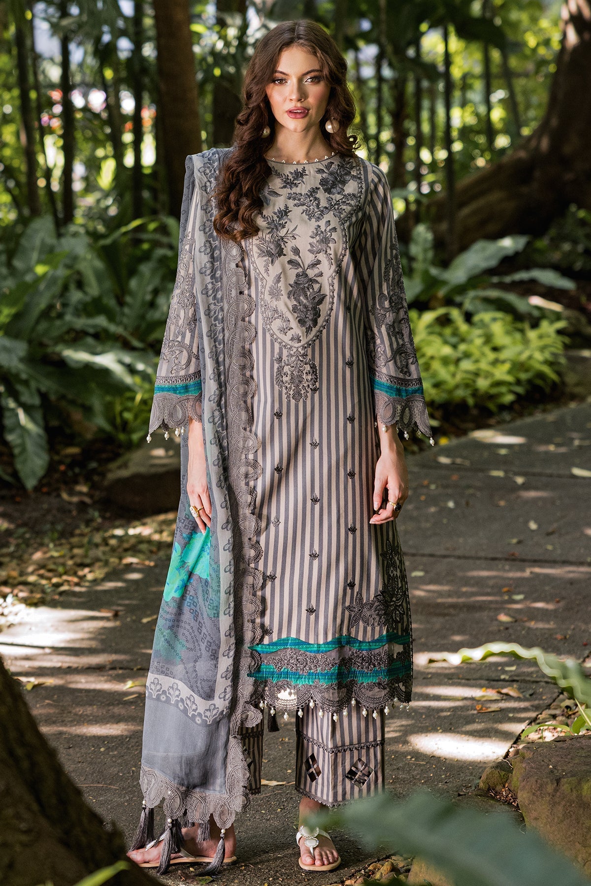 Charizma | Naranji Lawn | CN5-05 -  Charzima Ladies Clothes - Original Designer Dress - House of Maryam