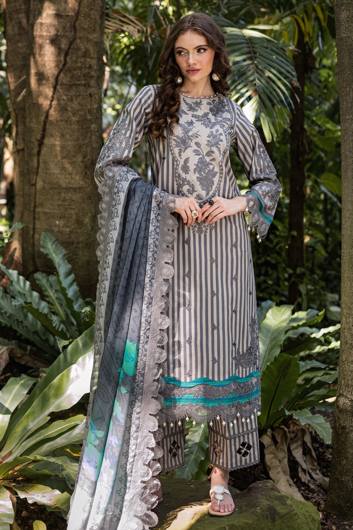 Charizma | Naranji Lawn | CN5-05 -  Charzima Ladies Clothes - Original Designer Dress - House of Maryam