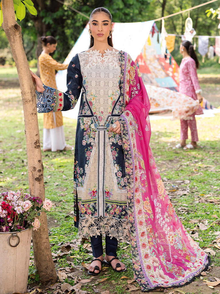 Rajbari | Schiffli Printkari Exclusive | Schiffli Printkari - 12 -  Rajbari Ladies Clothes - Original Designer Dress - House of Maryam