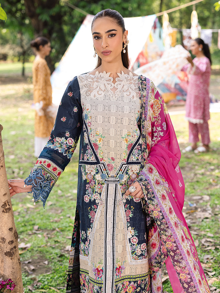 Rajbari | Schiffli Printkari Exclusive | Schiffli Printkari - 12 -  Rajbari Ladies Clothes - Original Designer Dress - House of Maryam