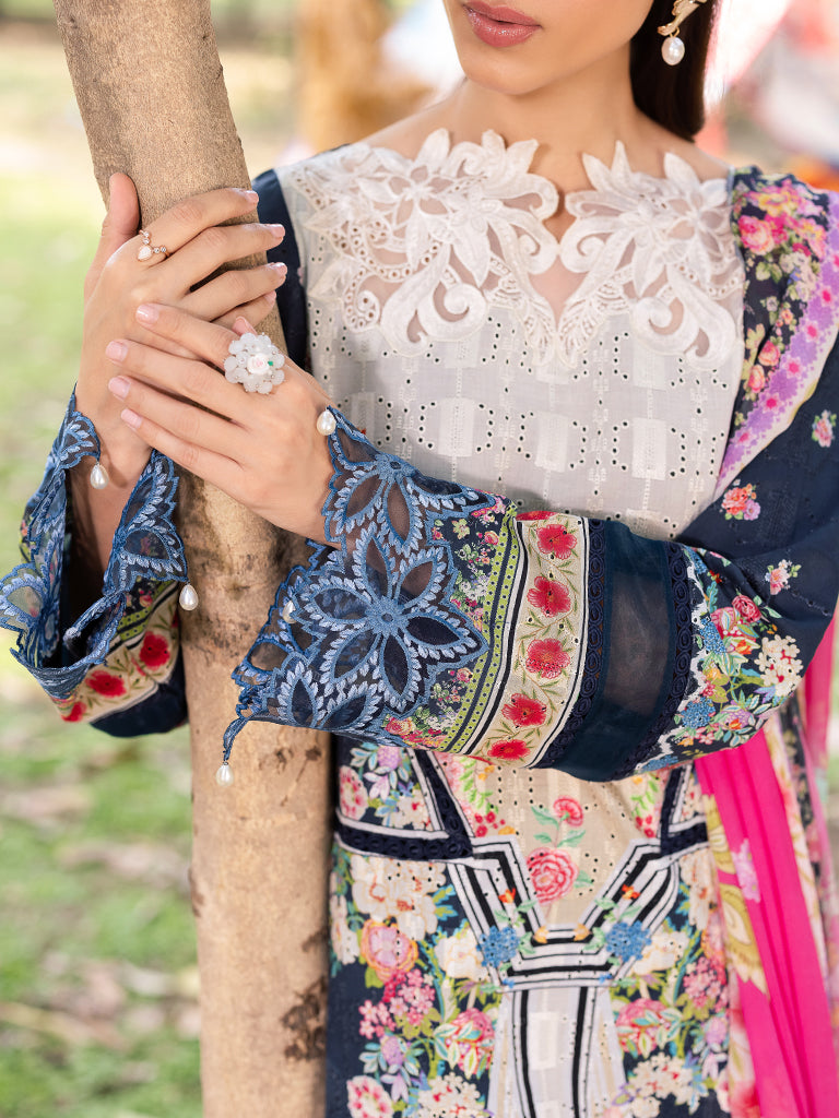 Rajbari | Schiffli Printkari Exclusive | Schiffli Printkari - 12 -  Rajbari Ladies Clothes - Original Designer Dress - House of Maryam