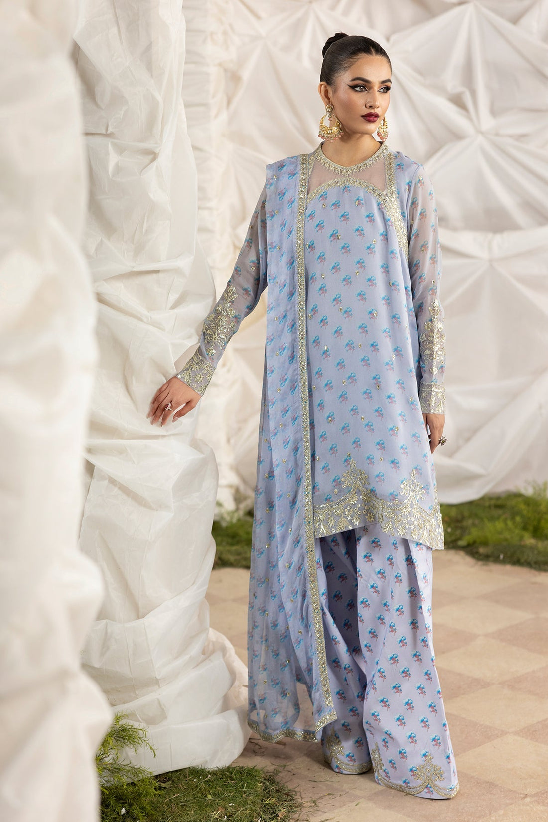 Charizma | Fumee Luxury Chiffon | CMA-5-119A -  Charizma Ladies Clothes - Original Designer Dress - House of Maryam