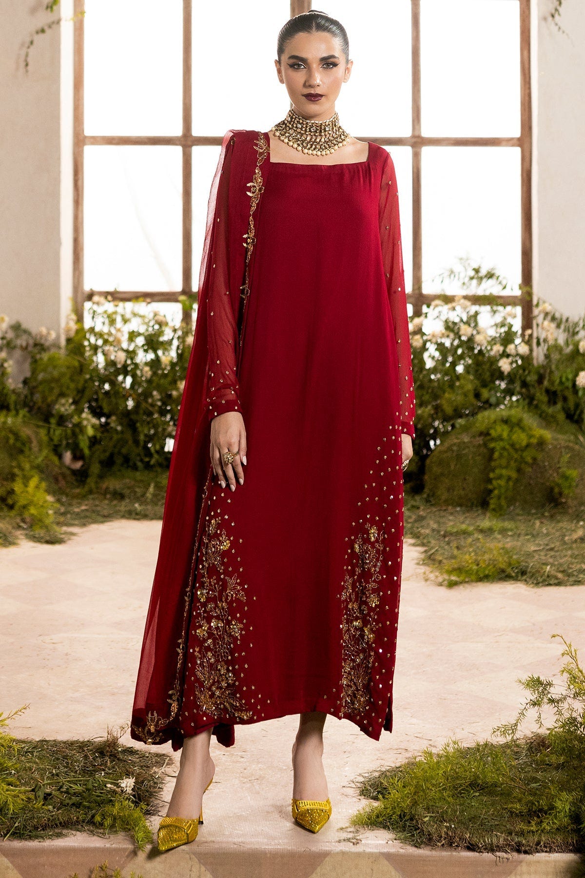 Charizma | Fumee Luxury Chiffon | CMA-5-047A -  Charizma Ladies Clothes - Original Designer Dress - House of Maryam
