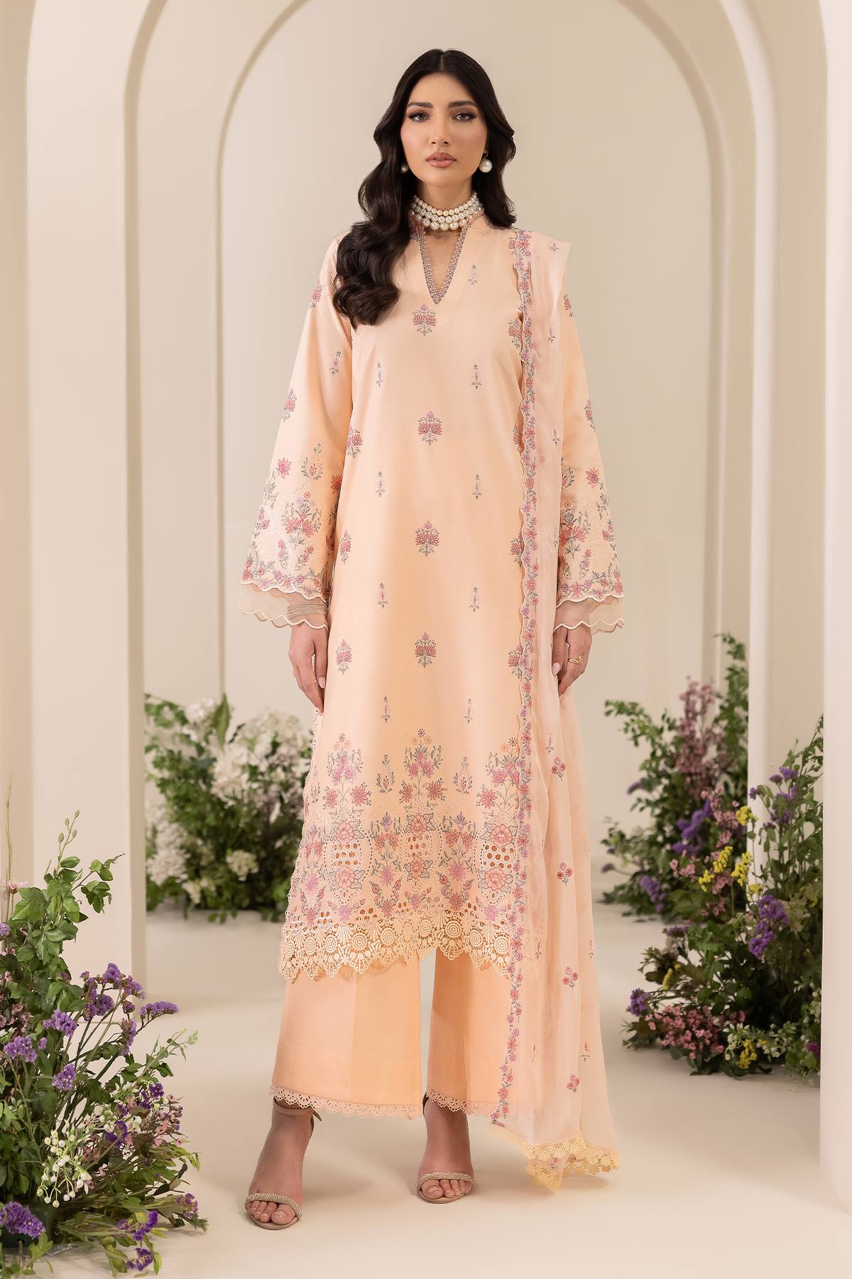 Rajbari | Premium Edition | Embroidered Chiffon Dopatta 04