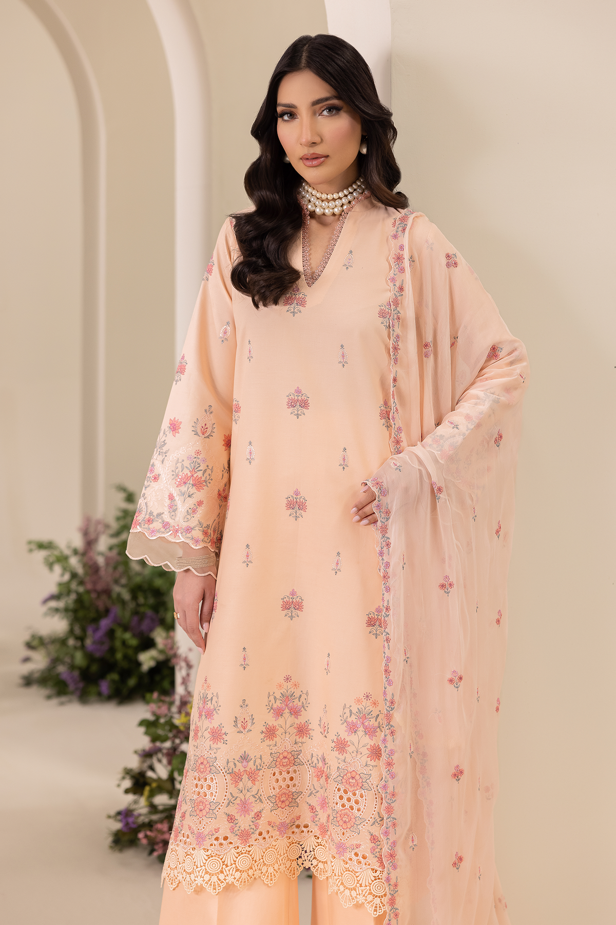 Rajbari | Premium Edition | Embroidered Chiffon Dopatta 04-3
