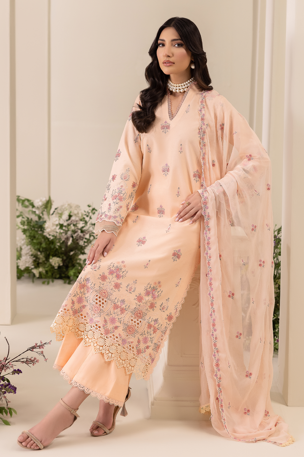 Rajbari | Premium Edition | Embroidered Chiffon Dopatta 04-6