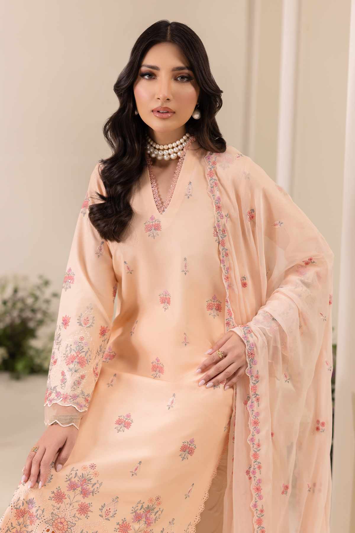 Rajbari | Premium Edition | Embroidered Chiffon Dopatta 04-7