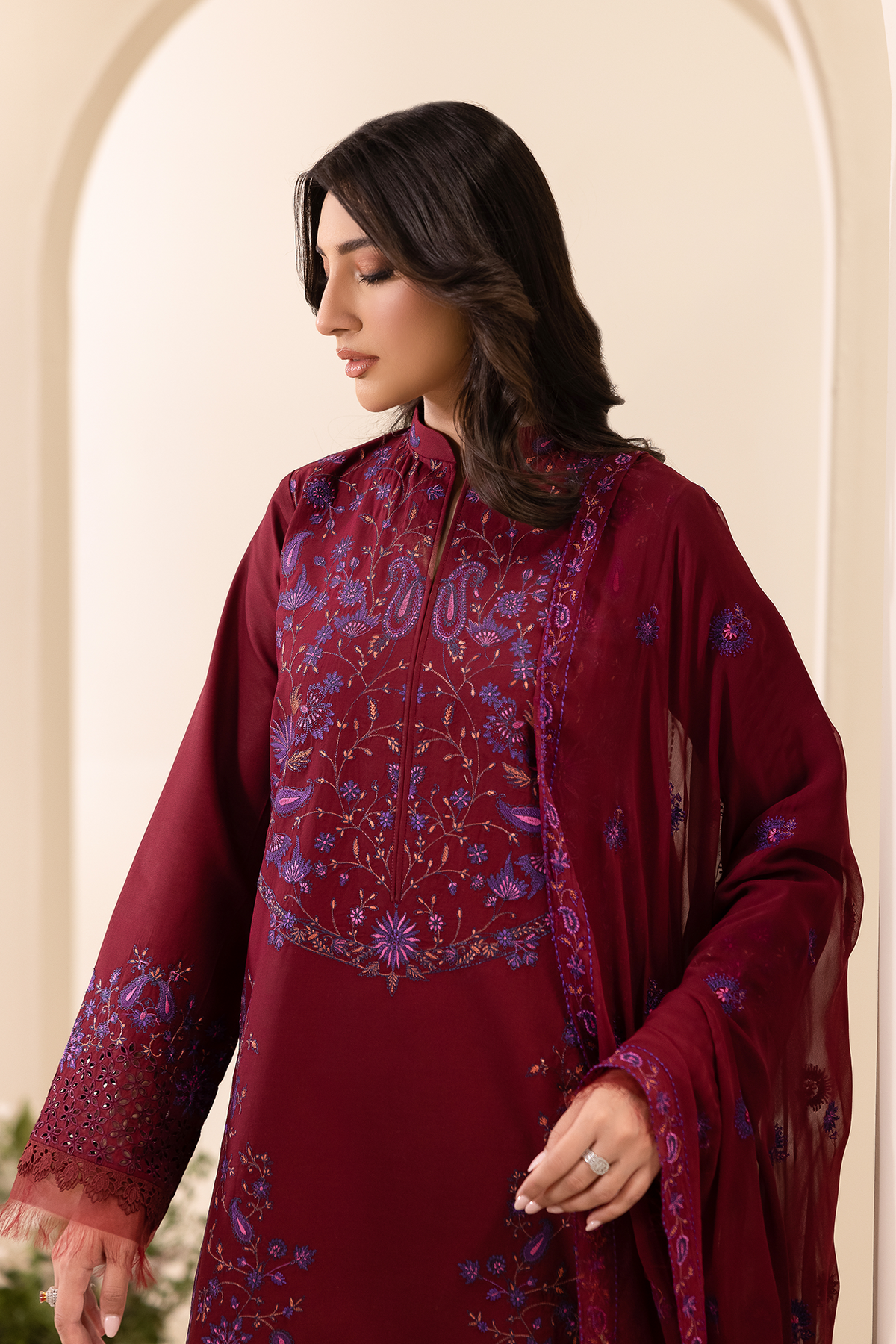 Rajbari | Premium Edition | Embroidered Chiffon Dopatta 08-7