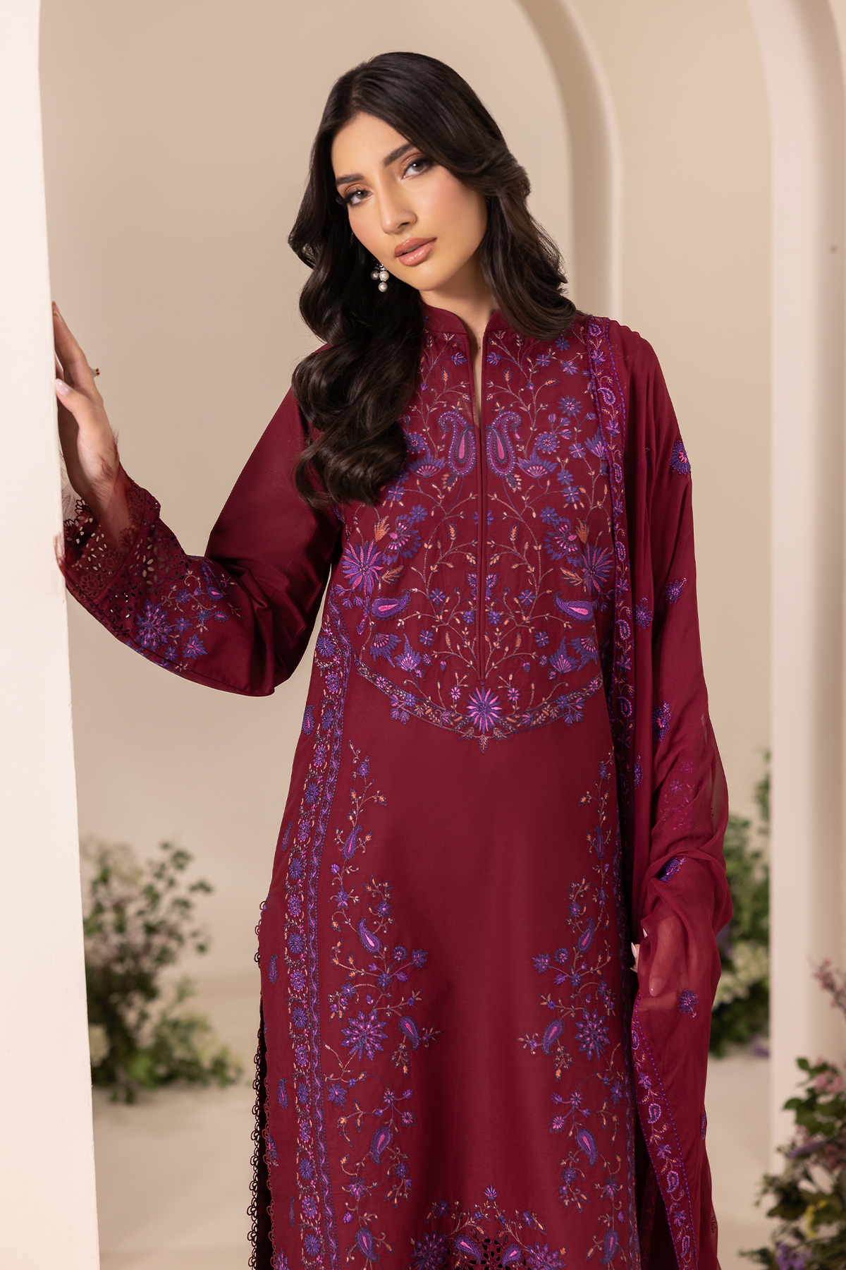 Rajbari | Premium Edition | Embroidered Chiffon Dopatta 08-5