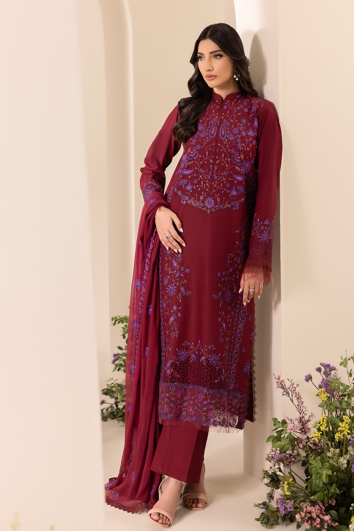 Rajbari | Premium Edition | Embroidered Chiffon Dopatta 08-4