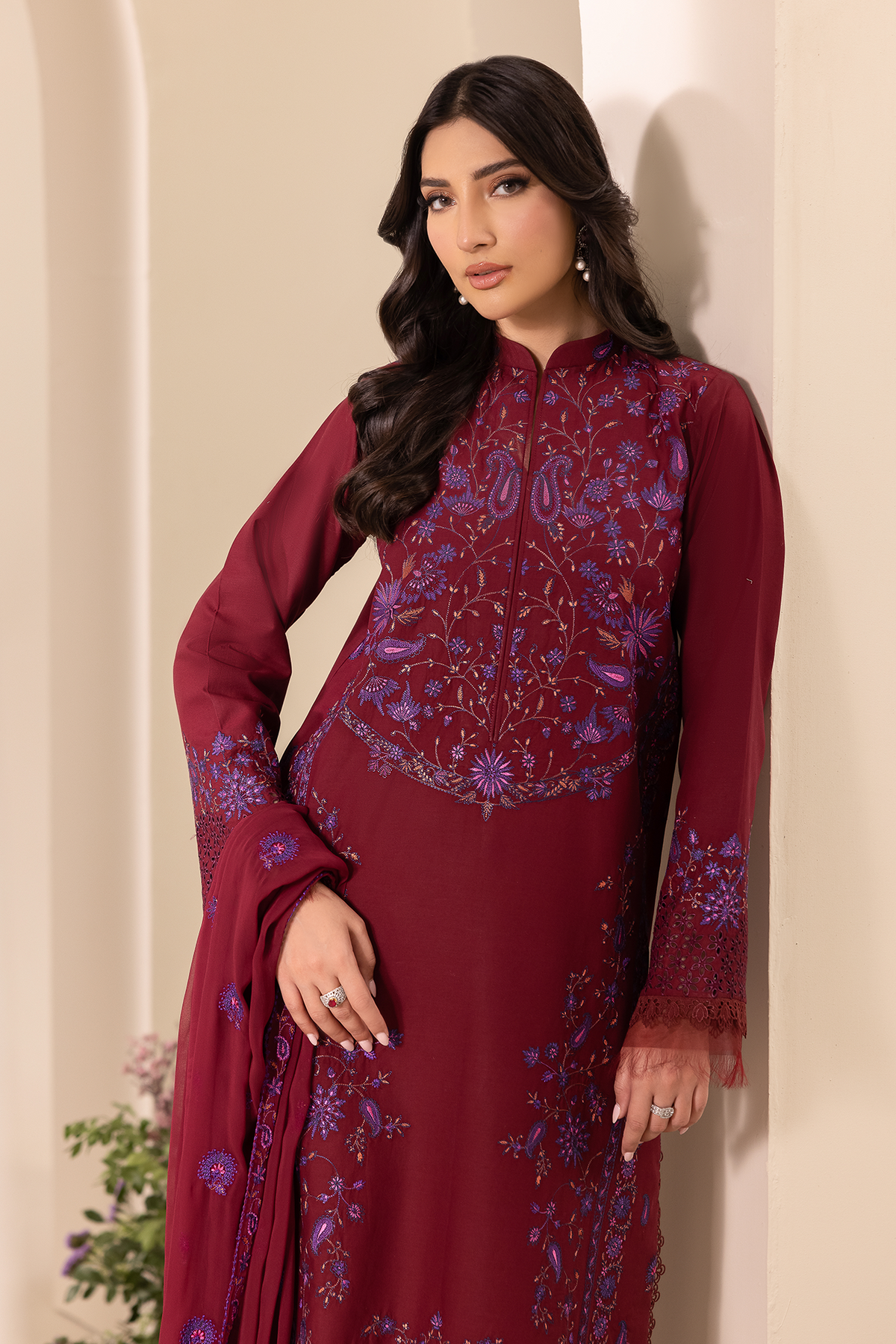 Rajbari | Premium Edition | Embroidered Chiffon Dopatta 08-3