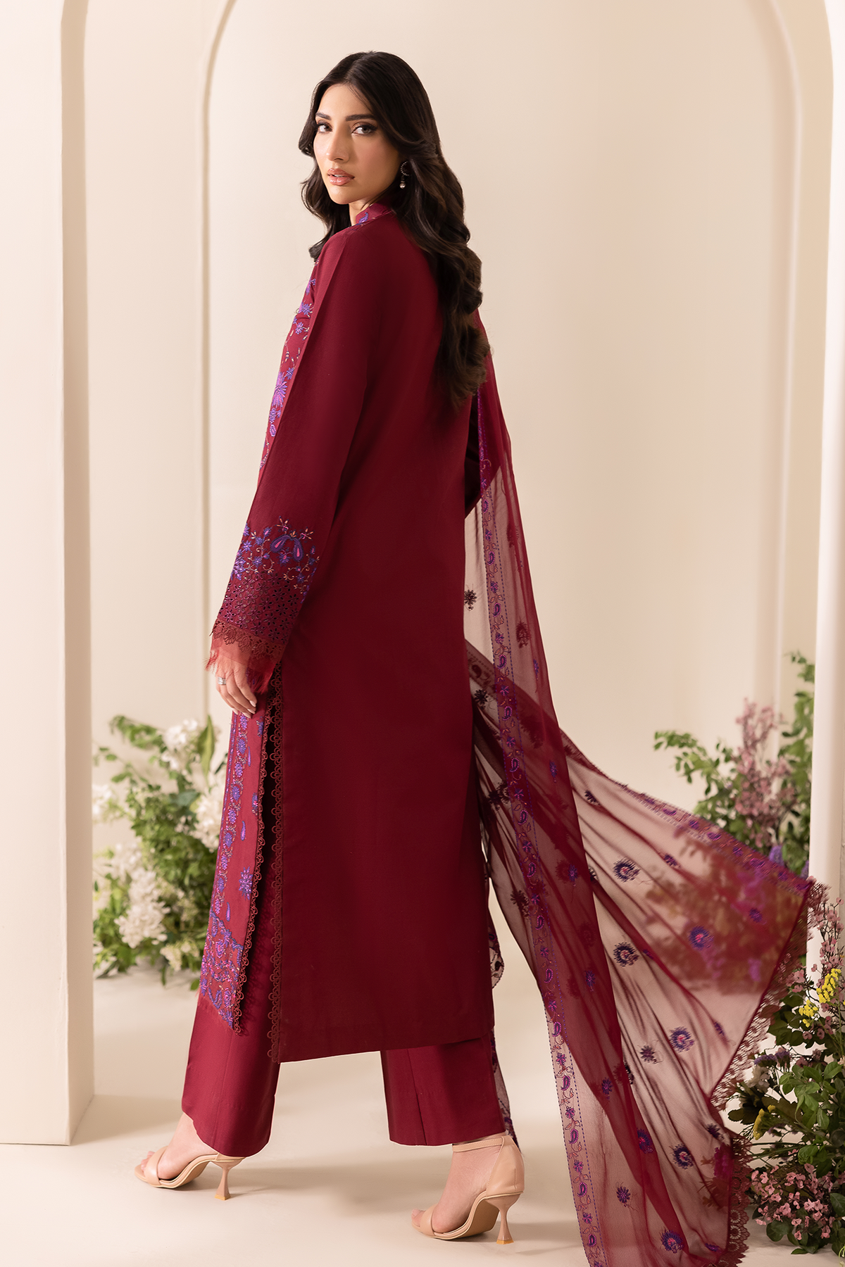 Rajbari | Premium Edition | Embroidered Chiffon Dopatta 08-2