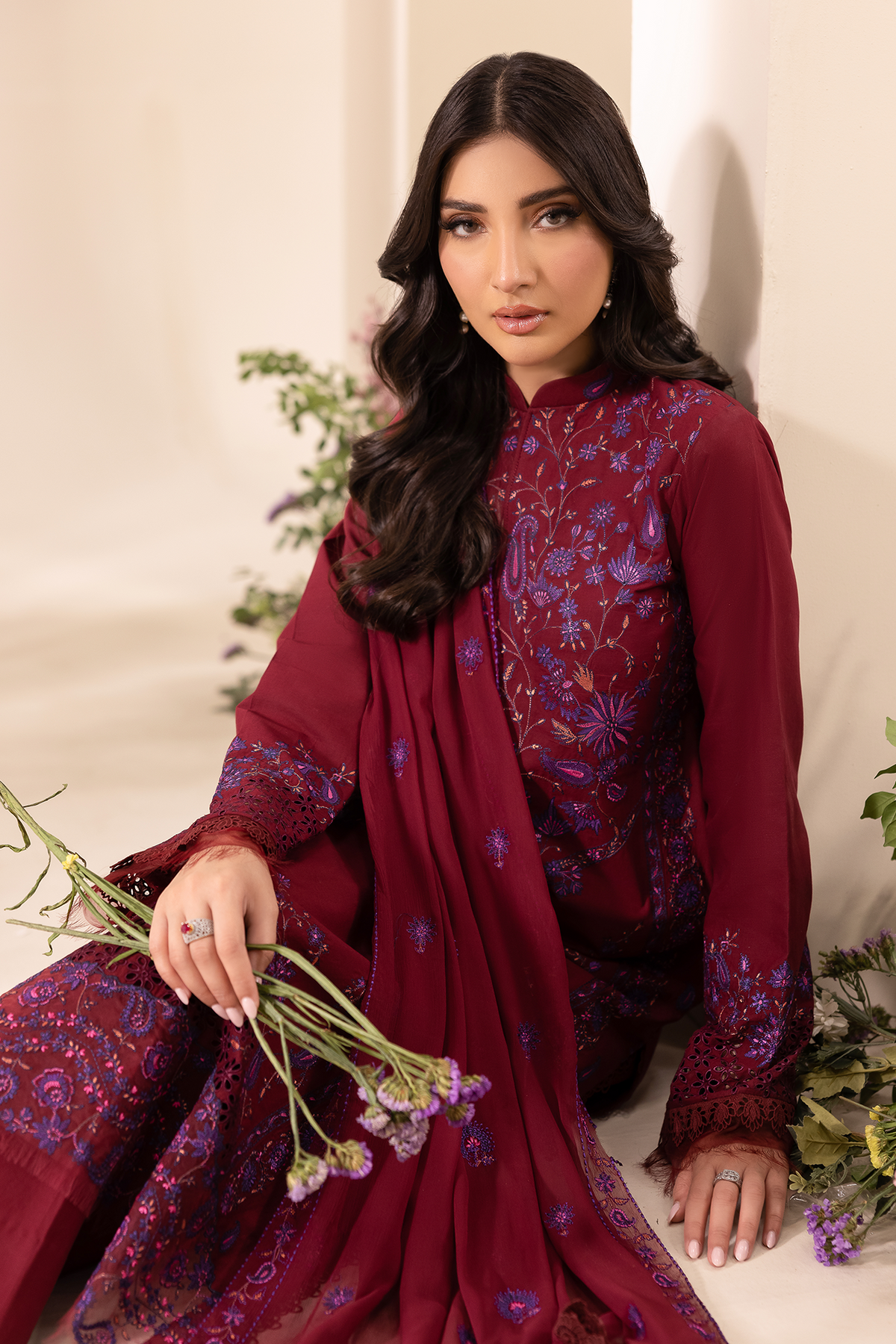 Rajbari | Premium Edition | Embroidered Chiffon Dopatta 08-6
